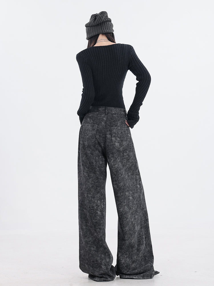 Virtual Island - Black Wide-Leg Jeans