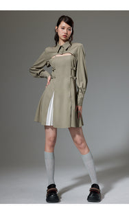 Sweet short jacket + suspender skirt two-piece set