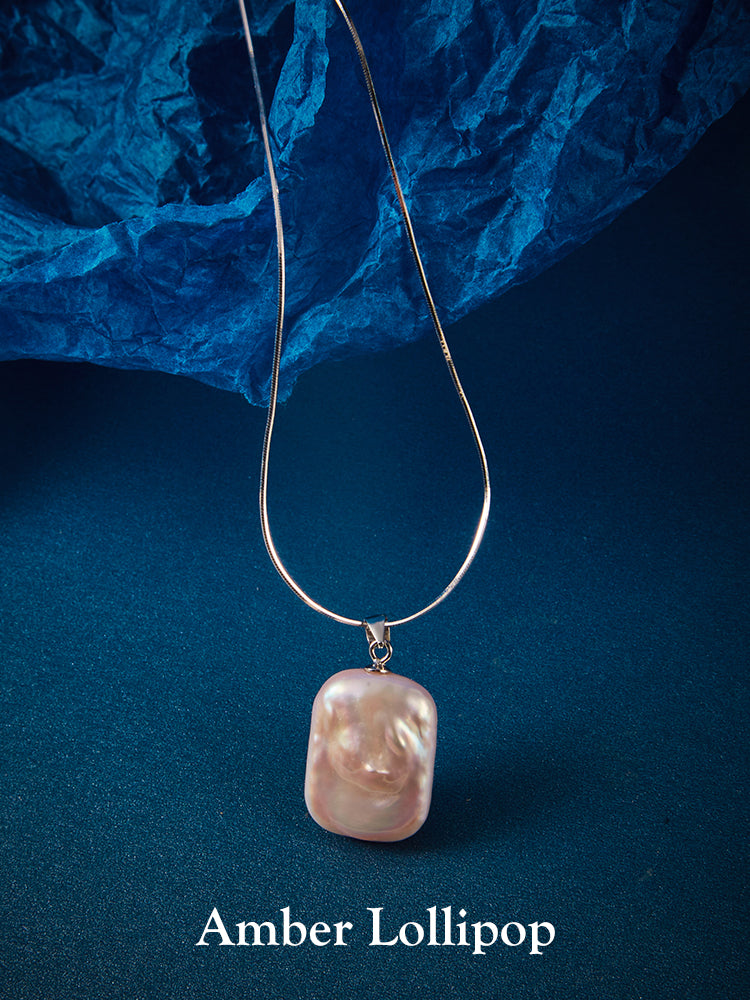 Sugar Cube Baroque Pearl Necklace