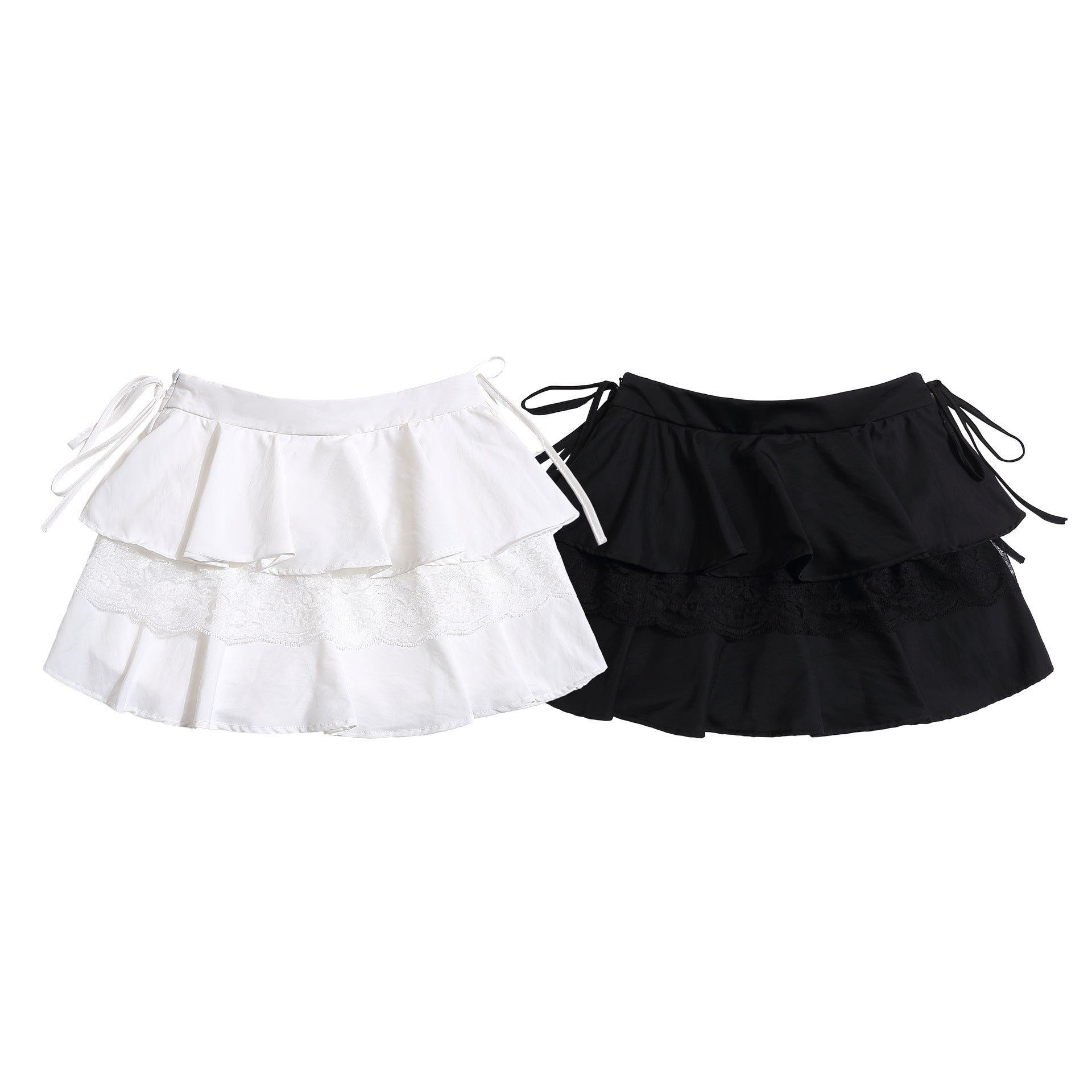 Lace Puff Princess Skirt with Side Bow