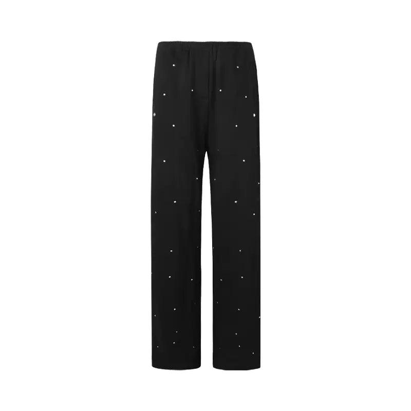 Narrow elastic waist wide leg sweatpants