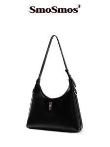 High-end Cool Girl's Cowhide Underarm Bag