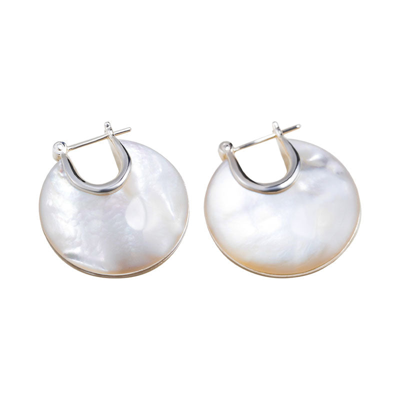 White Mother of Pearl Earrings