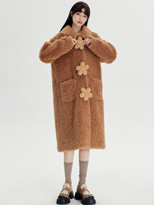 Solid Color Loose Woolen Coat