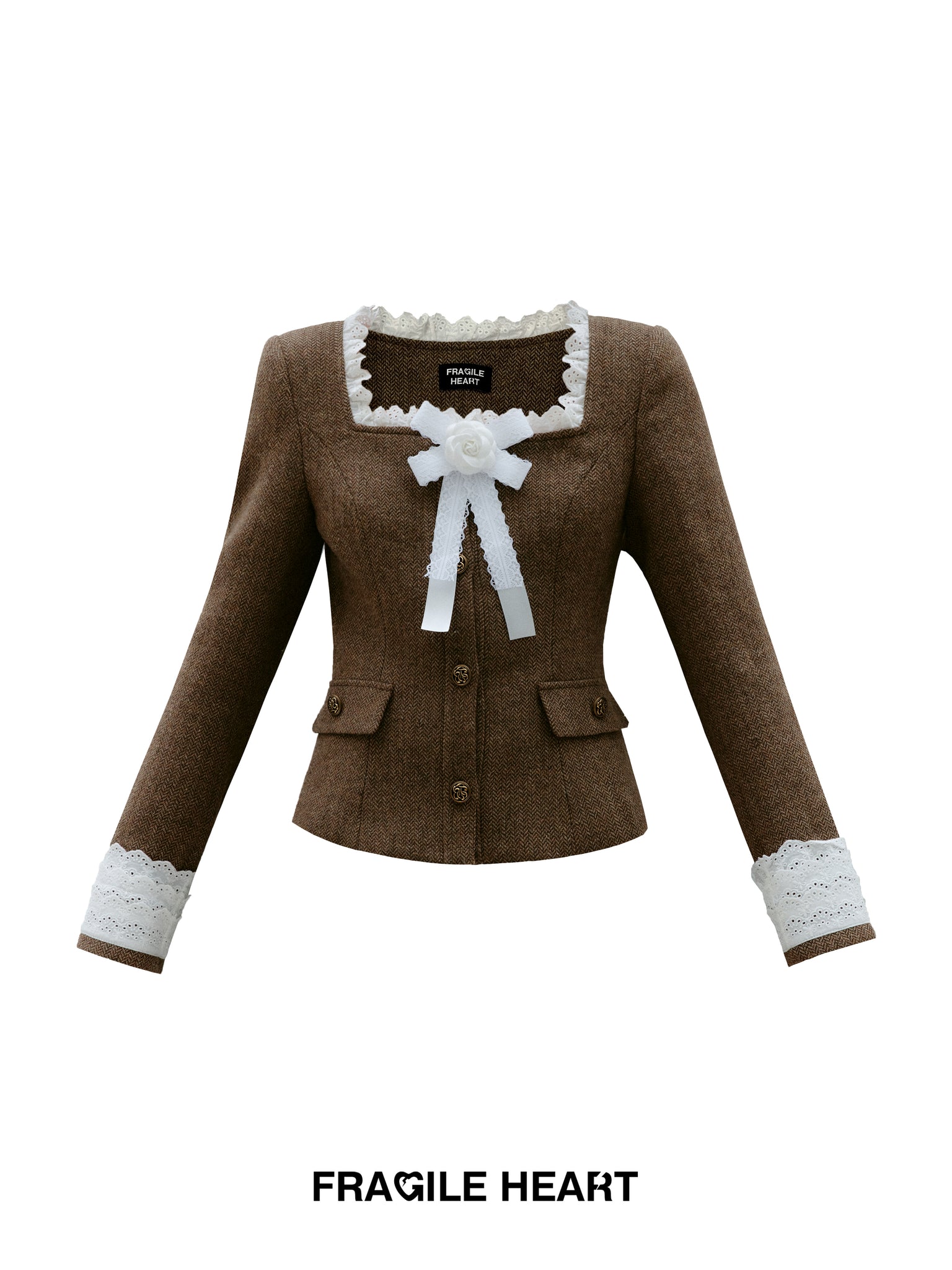 Square Collar Chanel Style Jacket Lady Style Suit