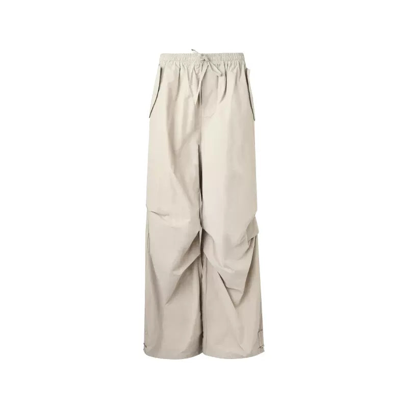 Wide Leg Cargo Parachute Pants