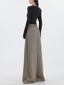 Memory Fragments - Woolen Wide-Leg Pants