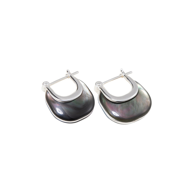 Black Mother of Pearl Earrings