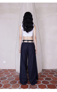 Three-dimensional Cargo Wide-leg Pants