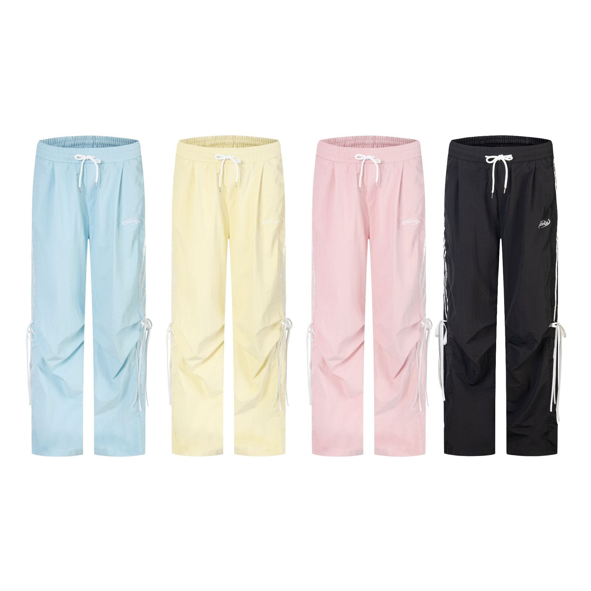 Dopamine Colorful Web Bow Casual Pants