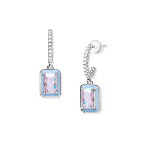 Solid Silver Aurora Small Rock Candy Earrings