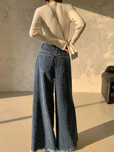 High Waist Slim Fit Trousers