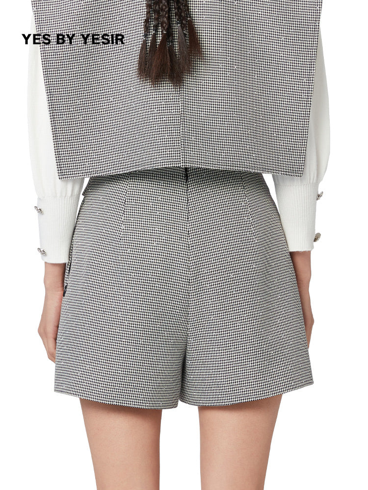 Windsor houndstooth suit shorts