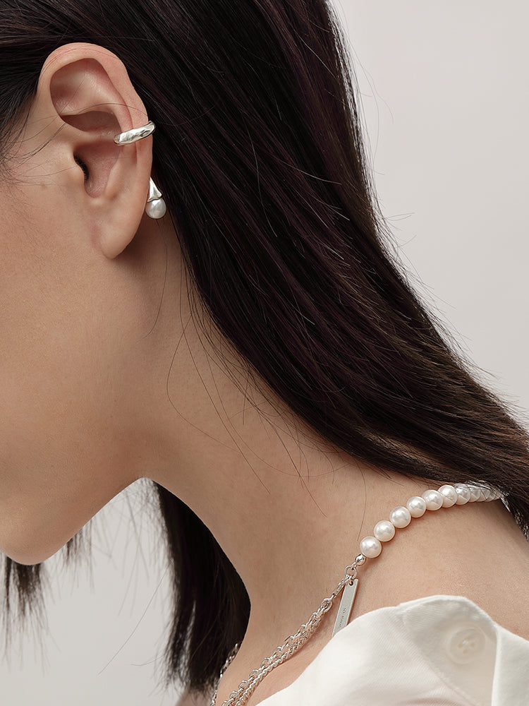 Luxury Baroque Pearl Ear Cuff(Single one)