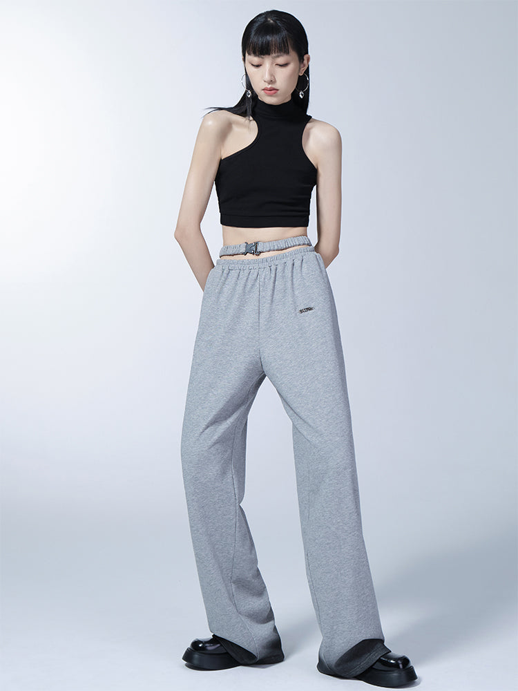 Gradient High Waist Wide Leg Track Pants