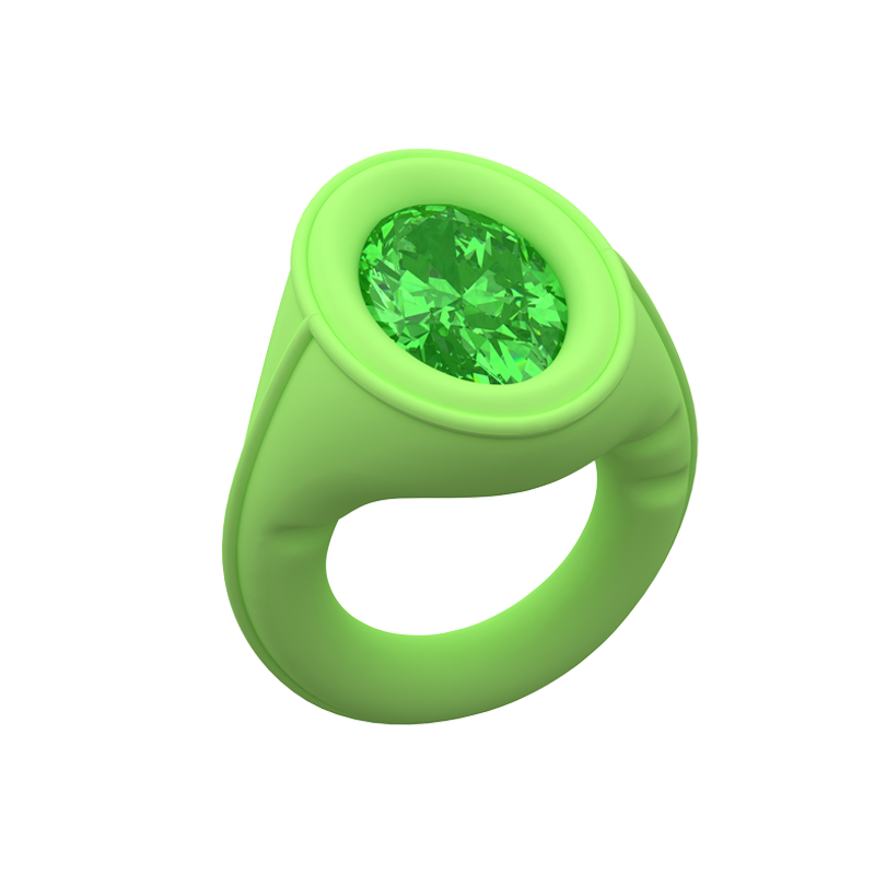 Cute Gemstone Silicone Ring