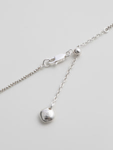 Simple Water Drop Pendant Silver Necklace