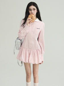 College Style Shirt Dress Commuter Style Dress