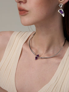 Amethyst pendant earrings