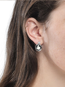 Pigeon cold enamel wax inlaid stone earrings