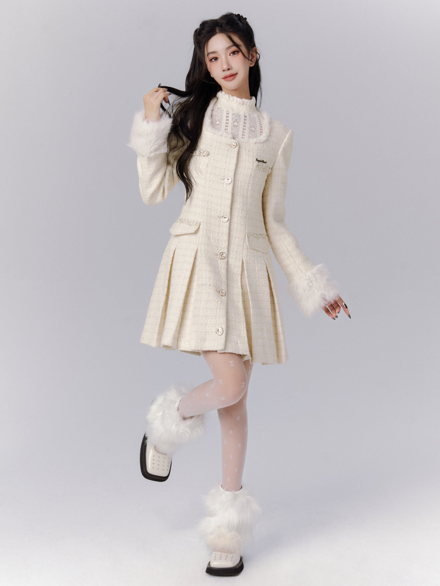 Cute Chanel Style Skirt Suit