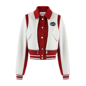 Color Blocking Baseball Jacket