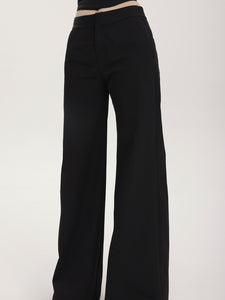 Minimalist Cut Low Waist Suit Pants