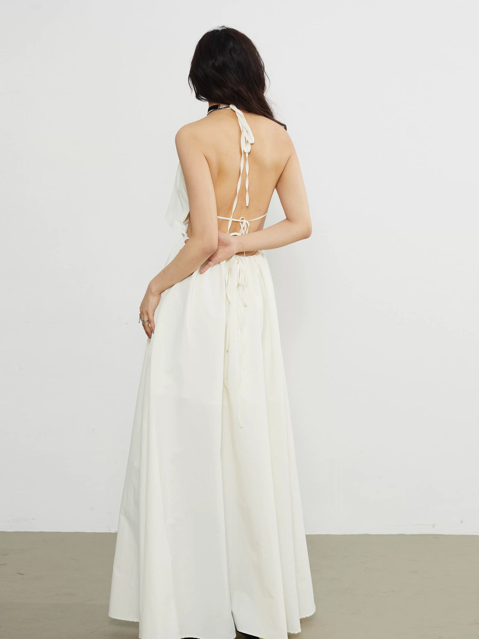 Pleated open back fairy dress