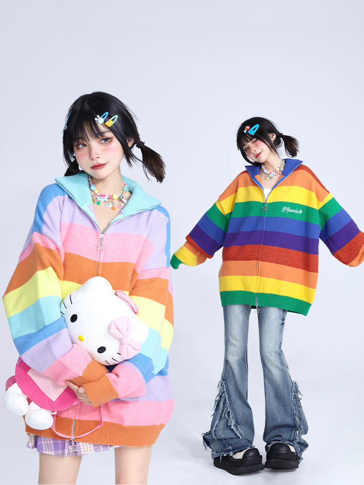 Sweetheart Barbie Rainbow Striped Jacket