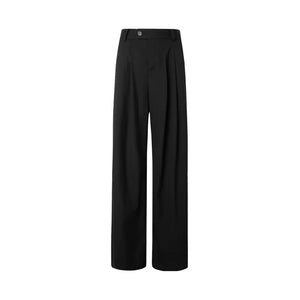 Minimalist pleated high waist suit pants