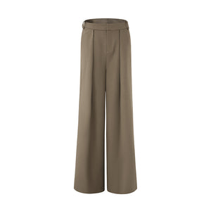 High-Waisted Loose-Fit Wide-Leg Trousers