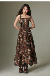 Maillard Vintage Adjustable Check Dress