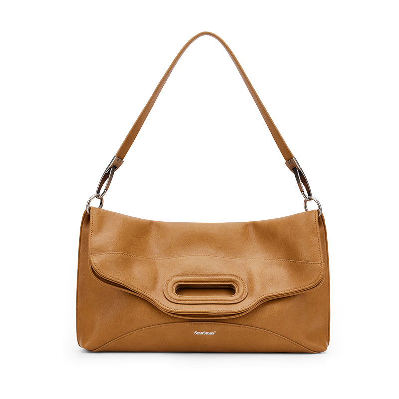 Cowhide Niche Handbag Tote Retro Single Shoulder Bag