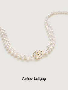 Camellia Pearl Necklace