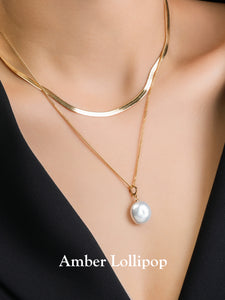 Baroque Pearl Whip Necklace