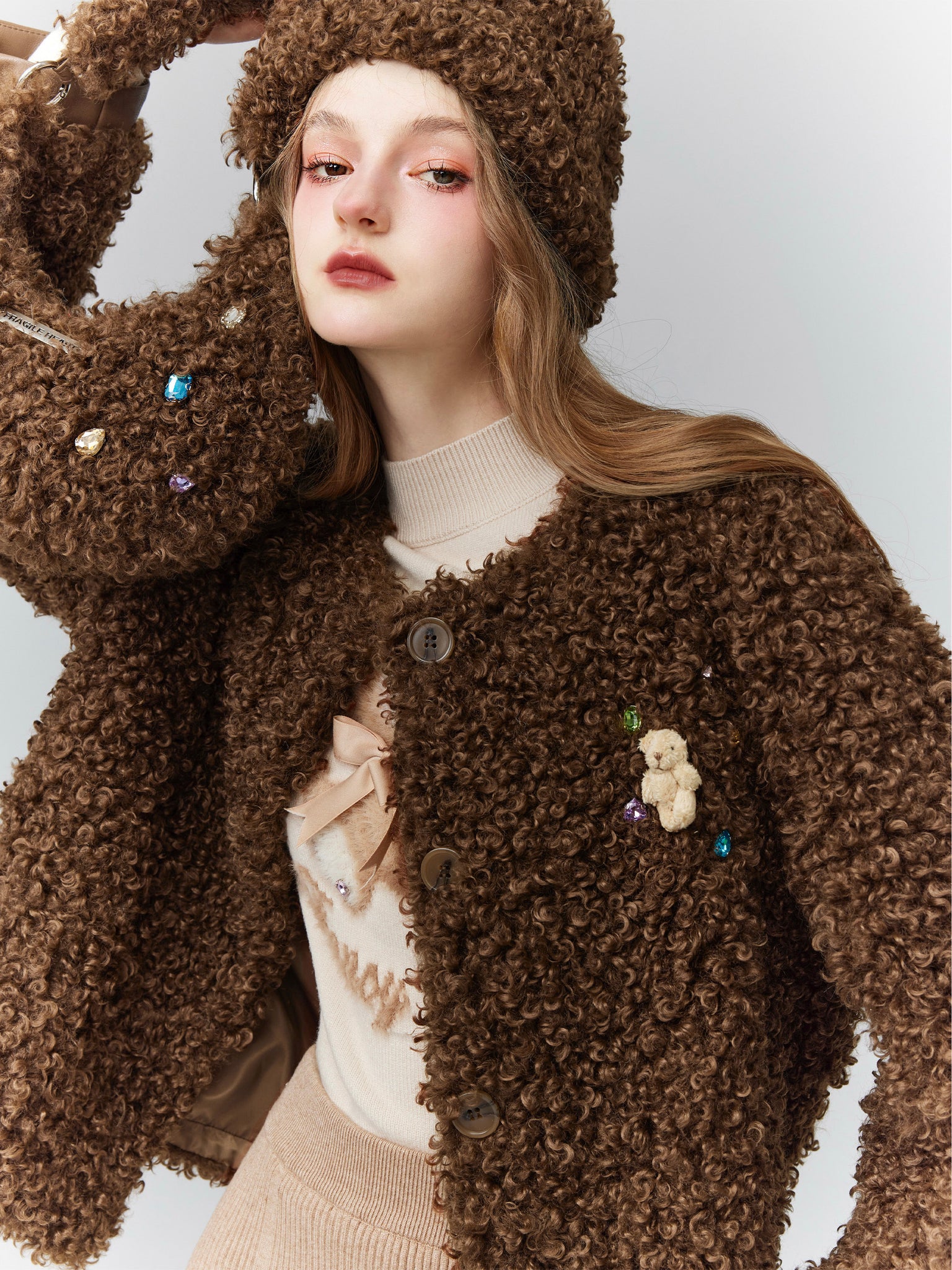 Faux Fur Curly Warm Plush Short Coat