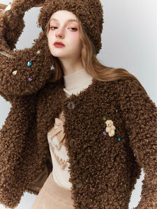 Faux Fur Curly Warm Plush Short Coat