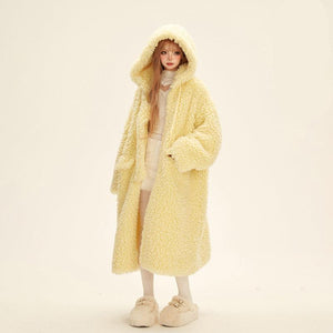 Soft & Fluffy Cotton Padded Long Hooded Jacket