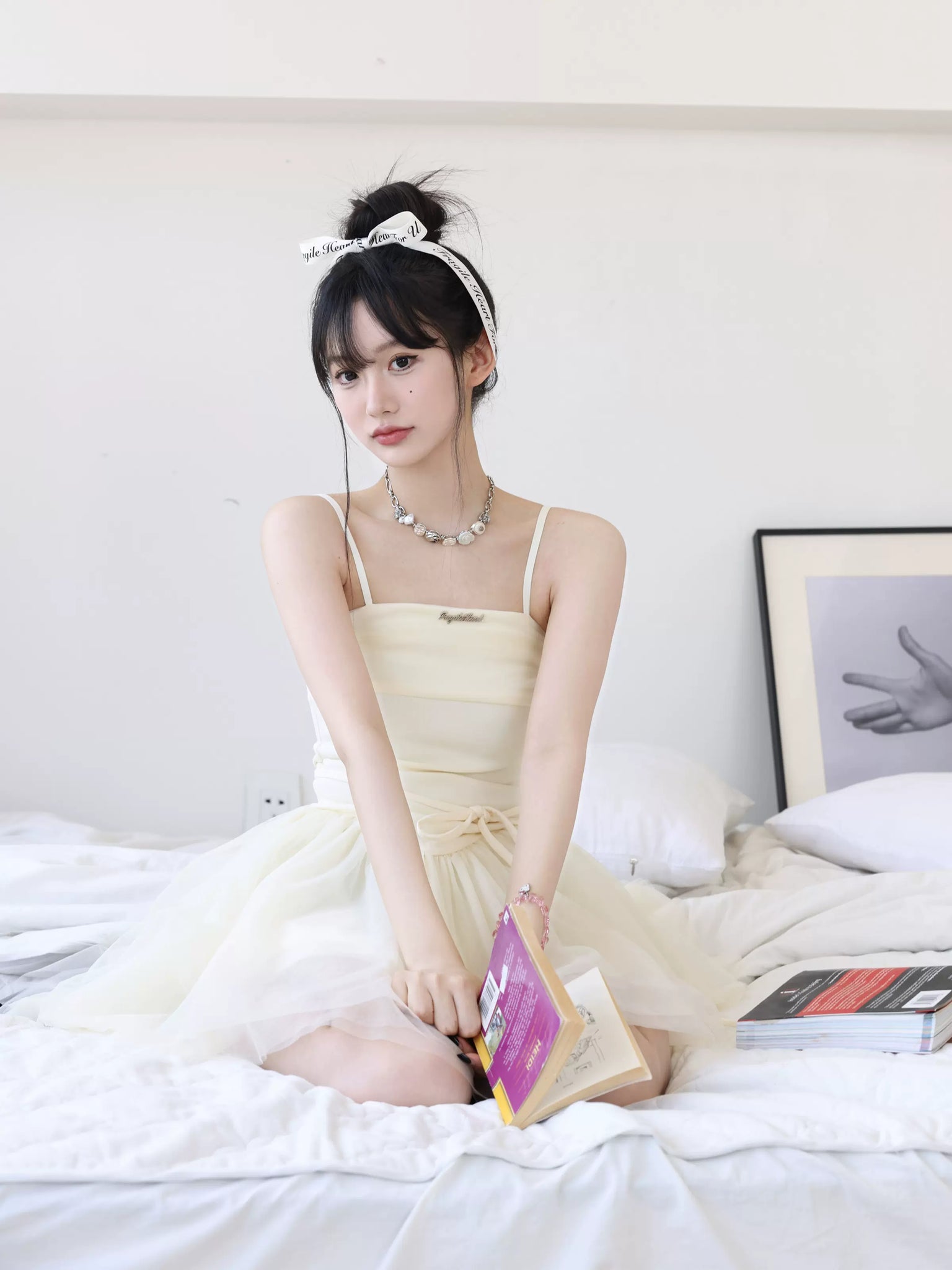 Oil painting ballet holiday suspender skirt