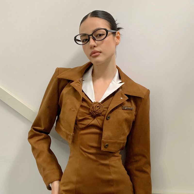 Elegant Vintage Mélange Office Siren Suit