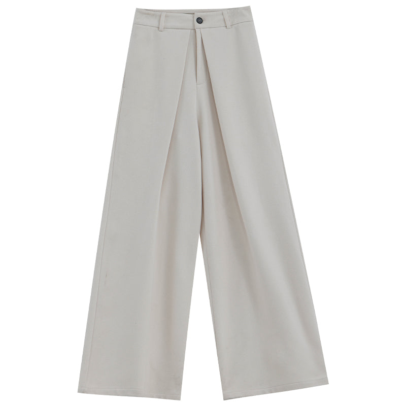 Urban Stroll - Original Draped Woolen Thickened Wide-Leg Pants