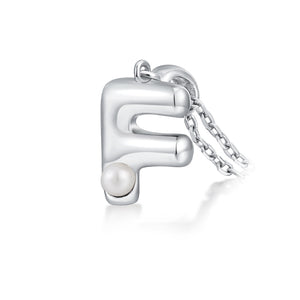 Sterling silver letter pendant necklace