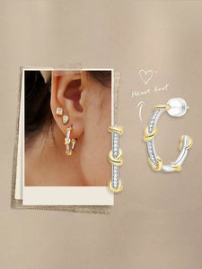 Light luxury niche fashion love knot earrings