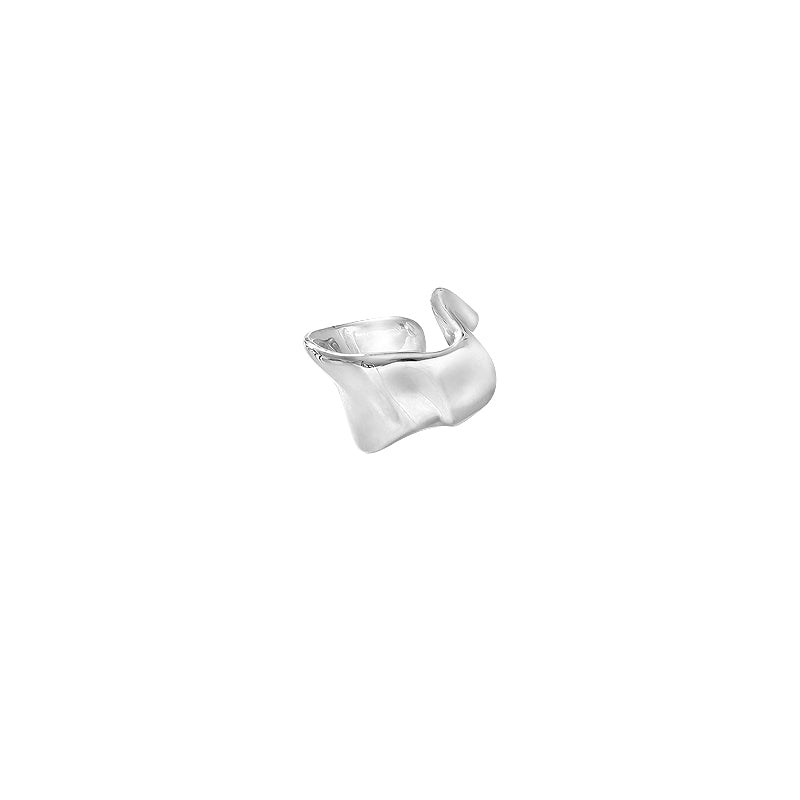 Yiwei Wrinkled 925 Silver Ear Clip(Single one)