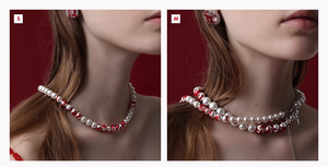 Bloody Pearl Necklace Collarbone Chain